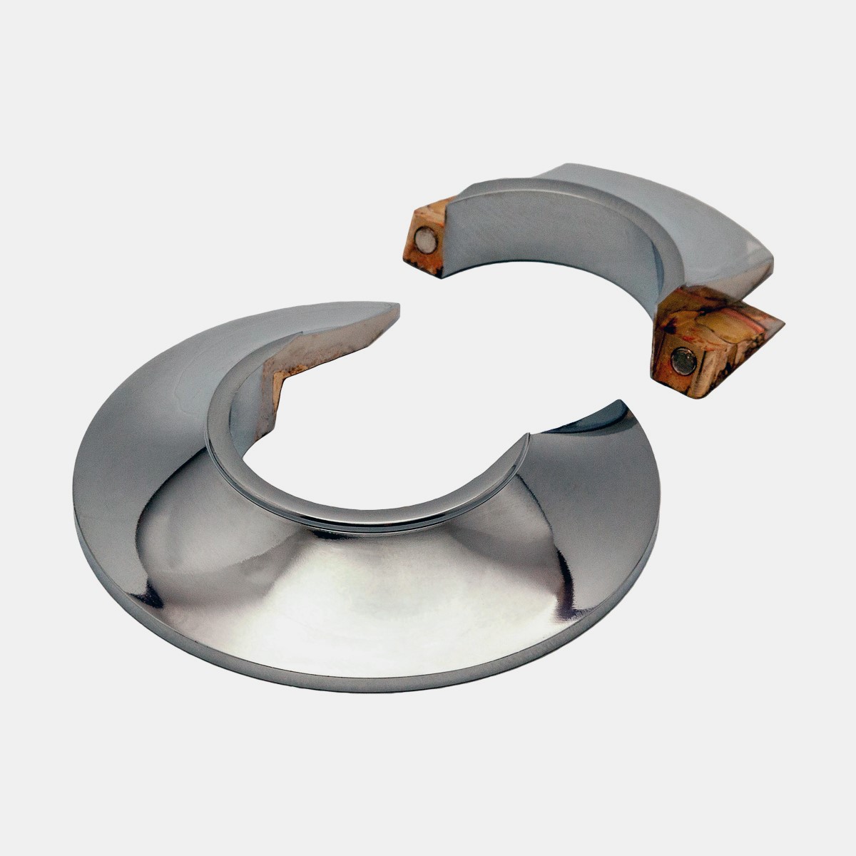 ¾" Magnetic Escutcheon - Chrome - two-piece